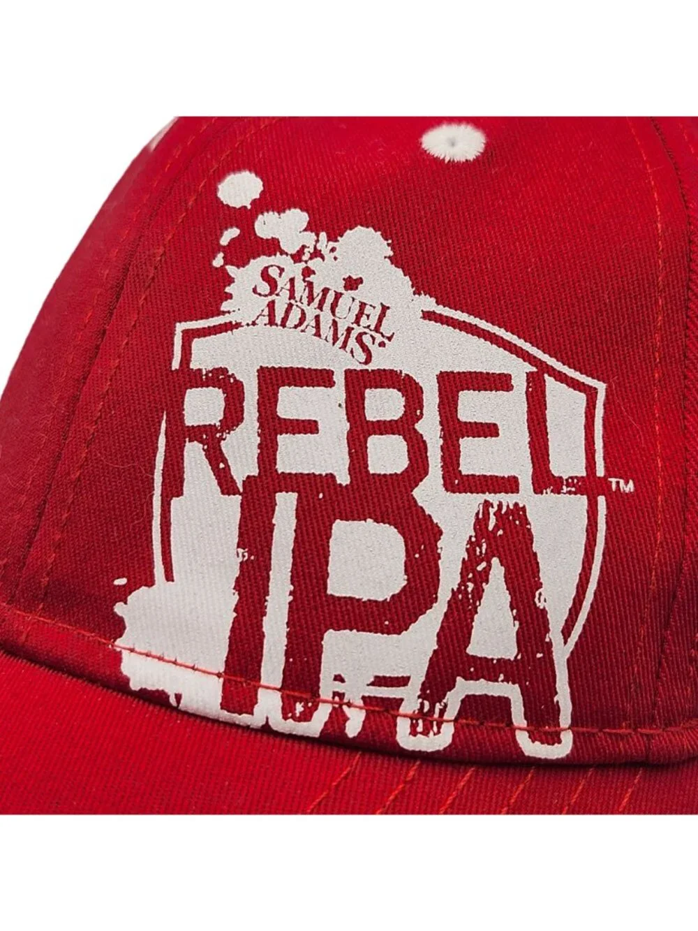 Samuel Adams Rebel IPA Red Adjustable Snapback Hat Beer Brewery Breweriana